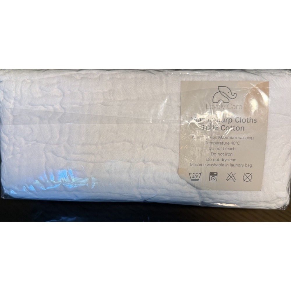 Lovely Care 12 Muslin Cloths Pack/Babies/ Adult Care 100% Cotton New‎ - Picture 2 of 6